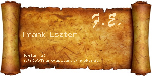 Frank Eszter névjegykártya