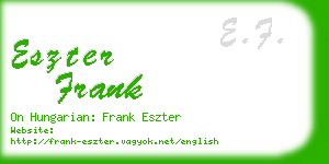 eszter frank business card